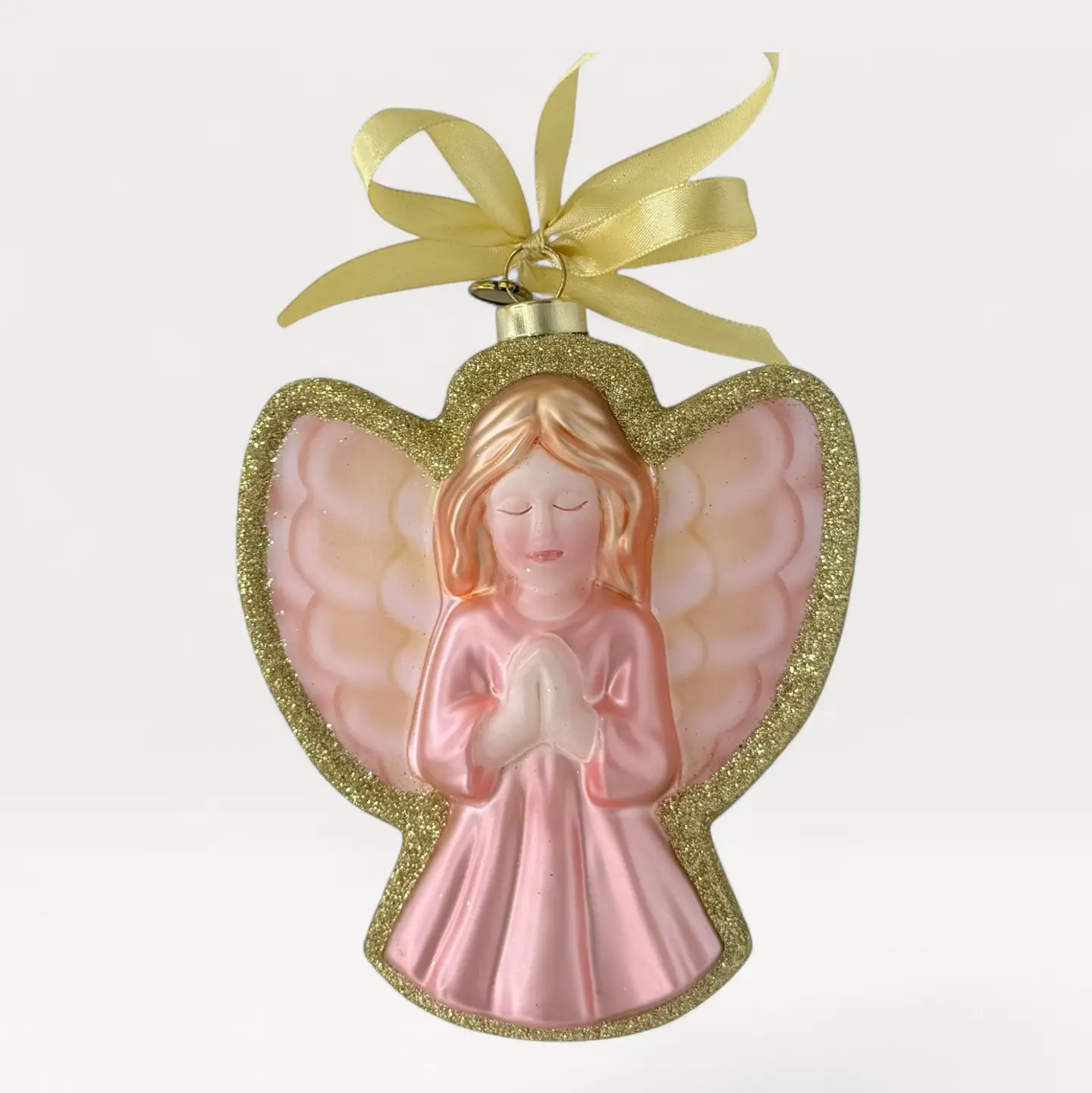 Praying Angel Blown Glass Christmas Ornament – 2026 First Edition