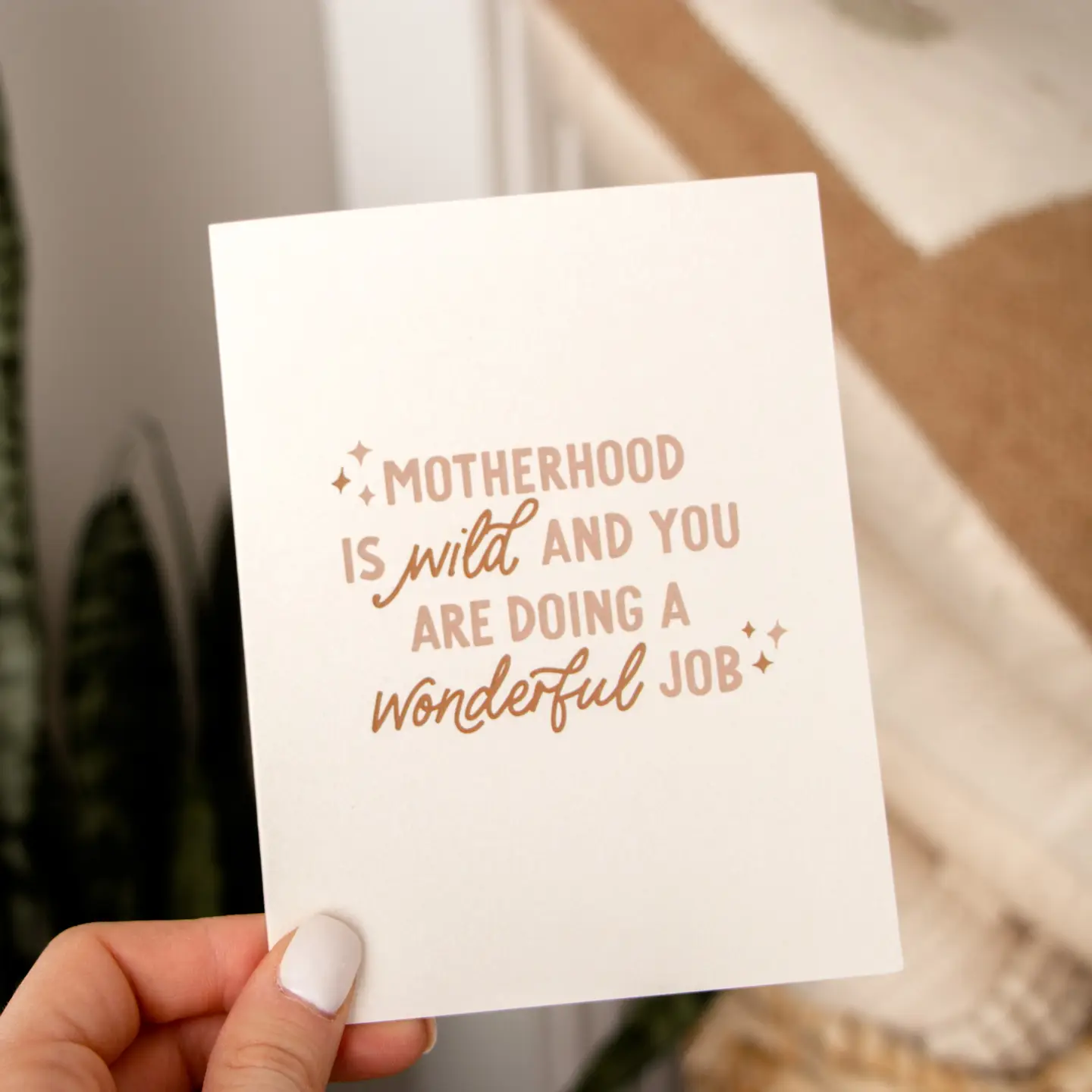 'Motherhood is Wild' Greeting Card