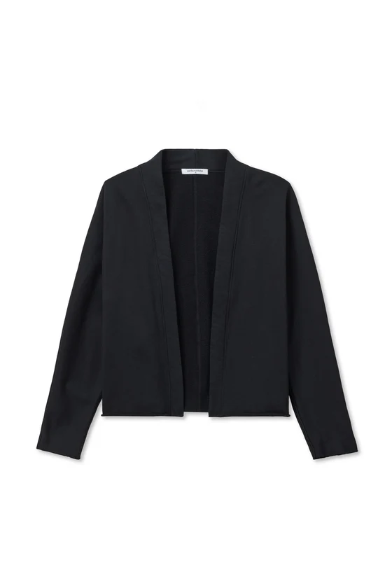True Black Olivia Fleece Cardigan