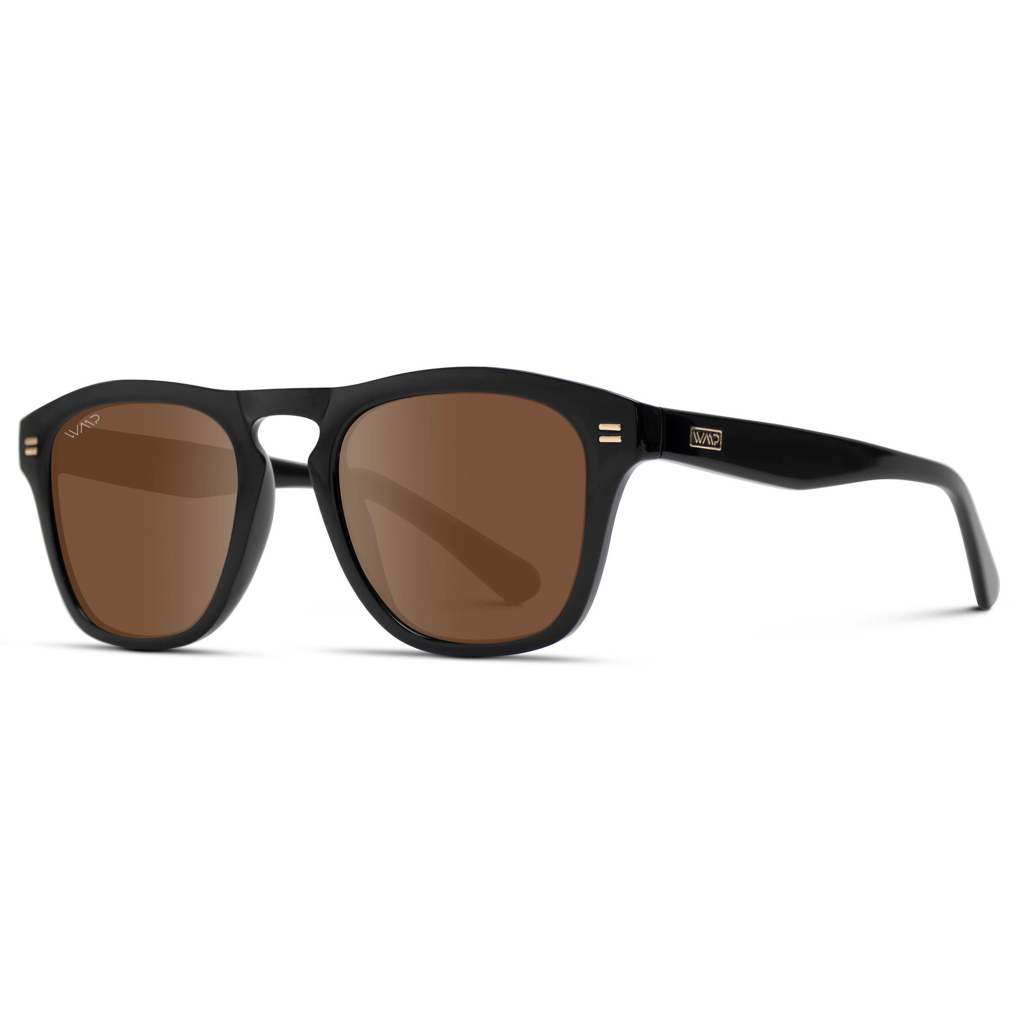 Dash Sunglasses in Gloss Black/Brown
