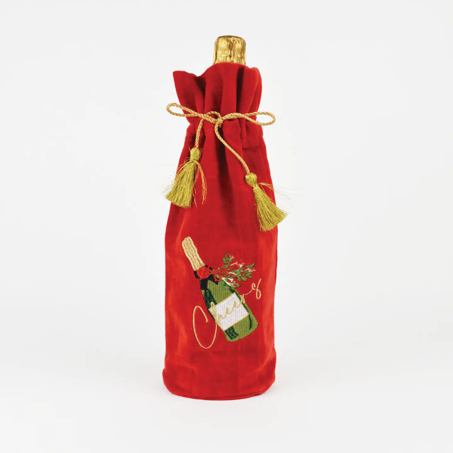 Cheers Velvet Wine Gift Bag