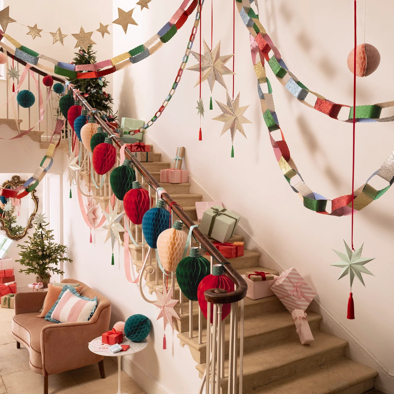 Giant Glitter Paper Chains