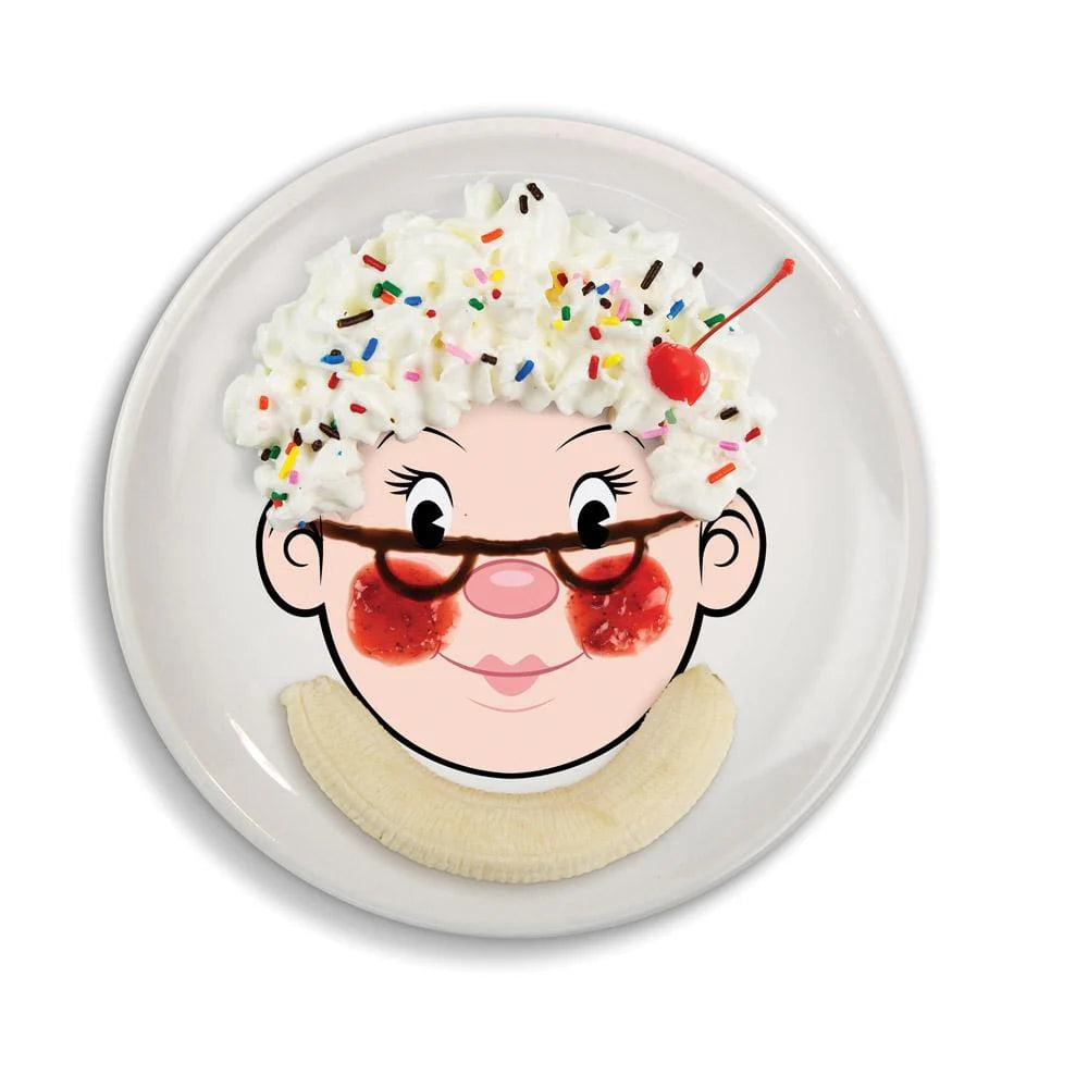 Ms. Food Face Dinner Plate