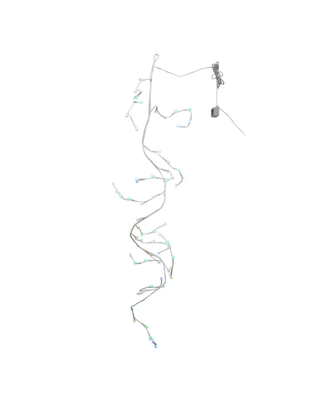 6' LED Gumball White Vine Garland