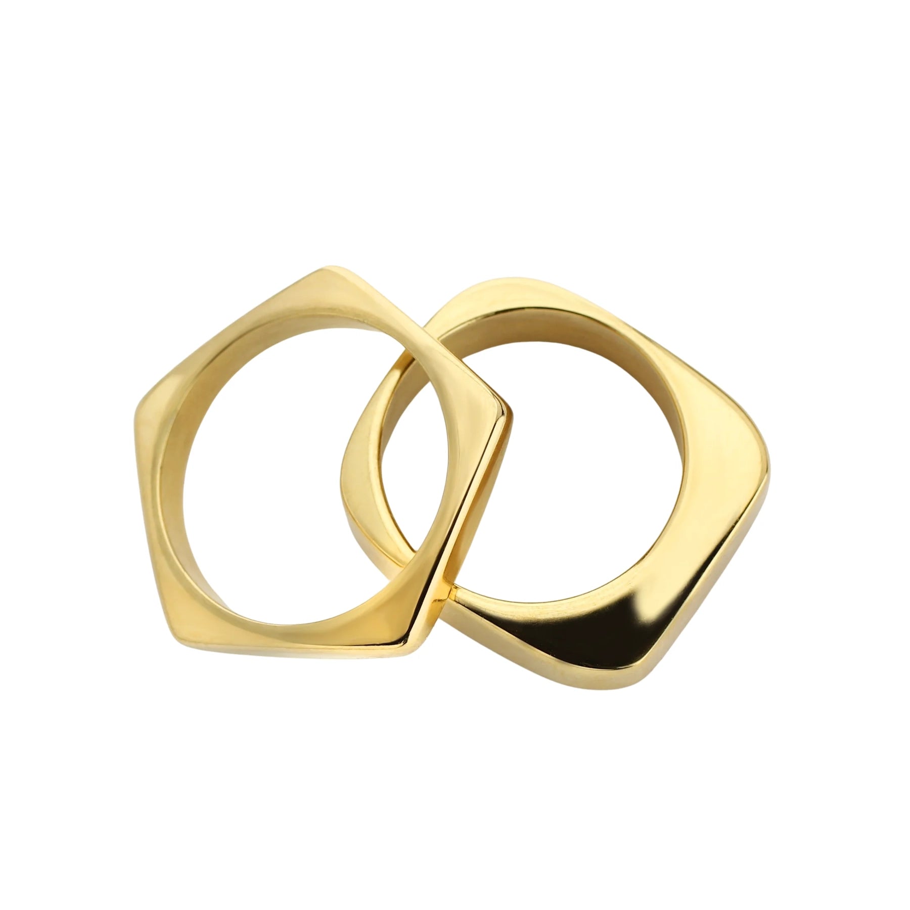 Gold Shape Stack Ring