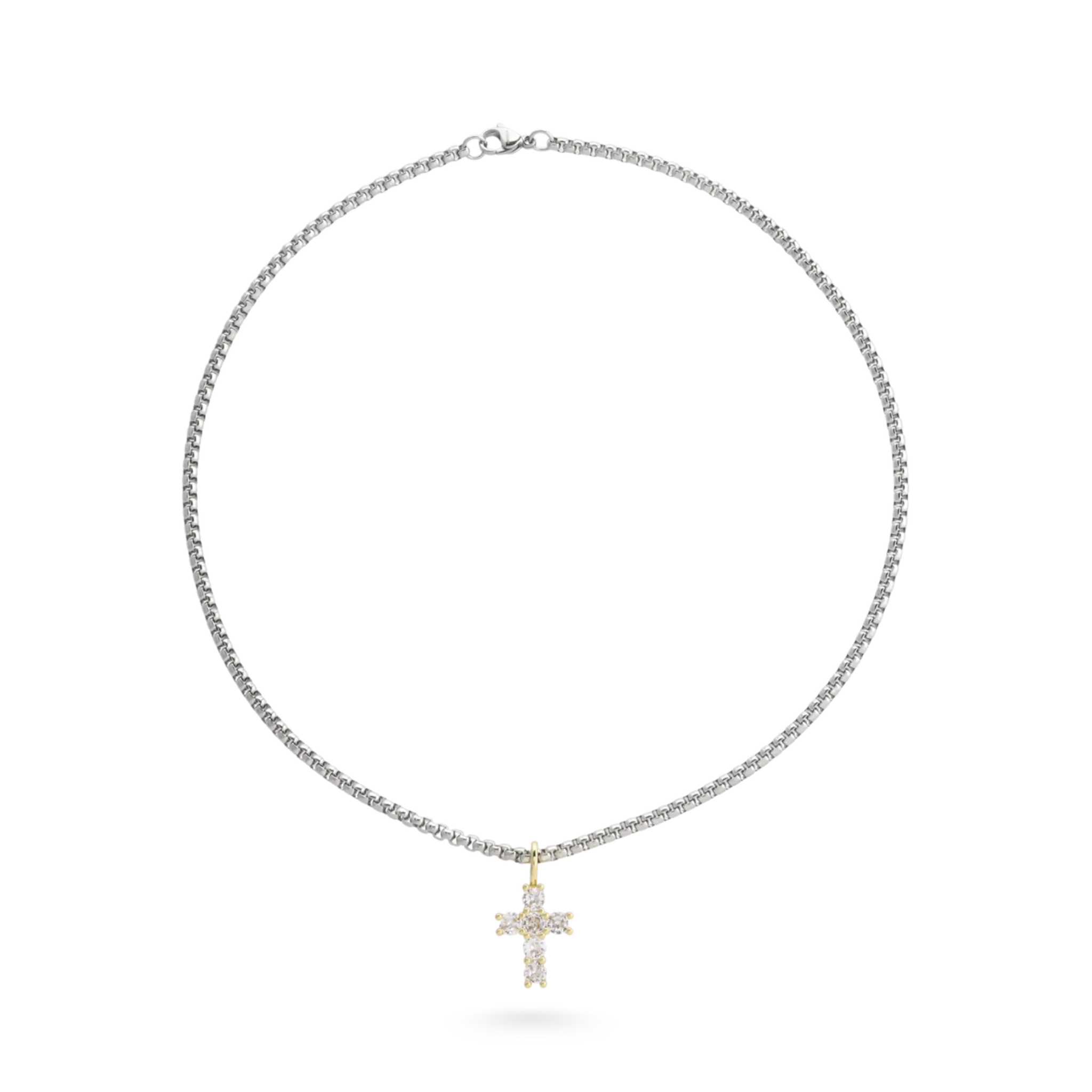 Mix Cross Chain Necklace
