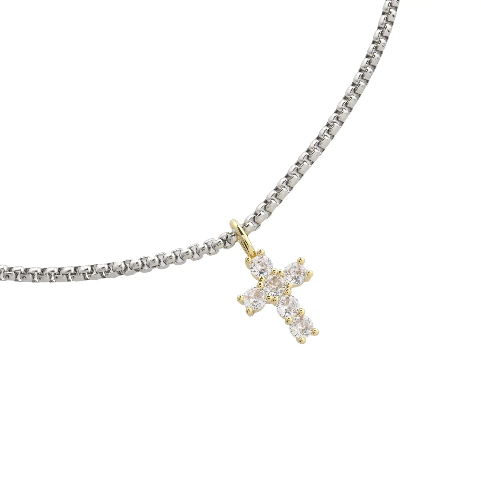 Mix Cross Chain Necklace