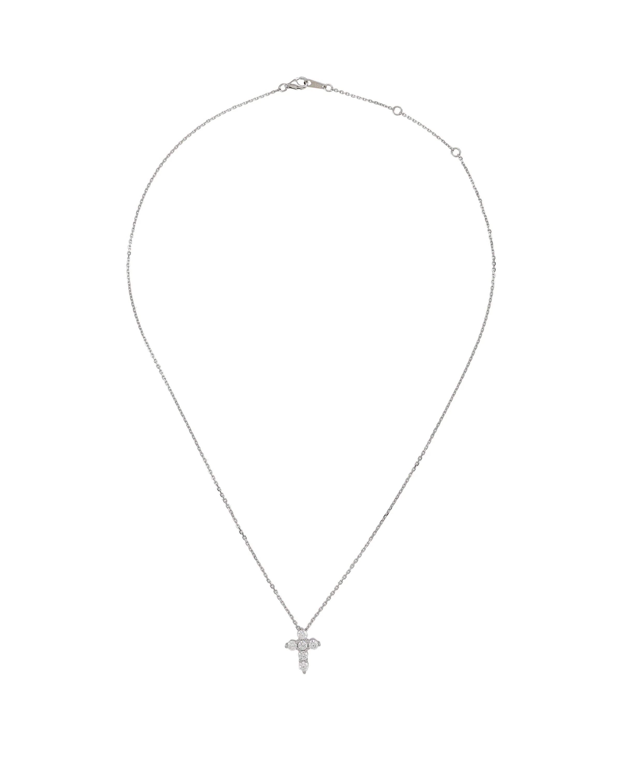 The 16" Silver Cross Necklace