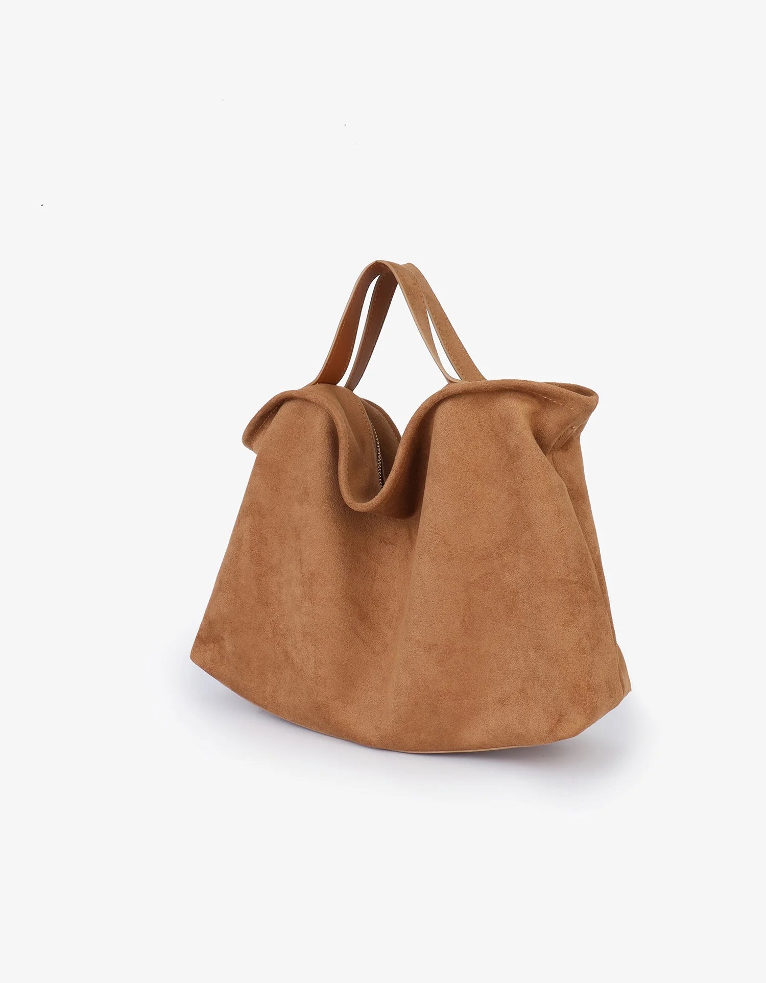 Witt Satchel in Camel Suede