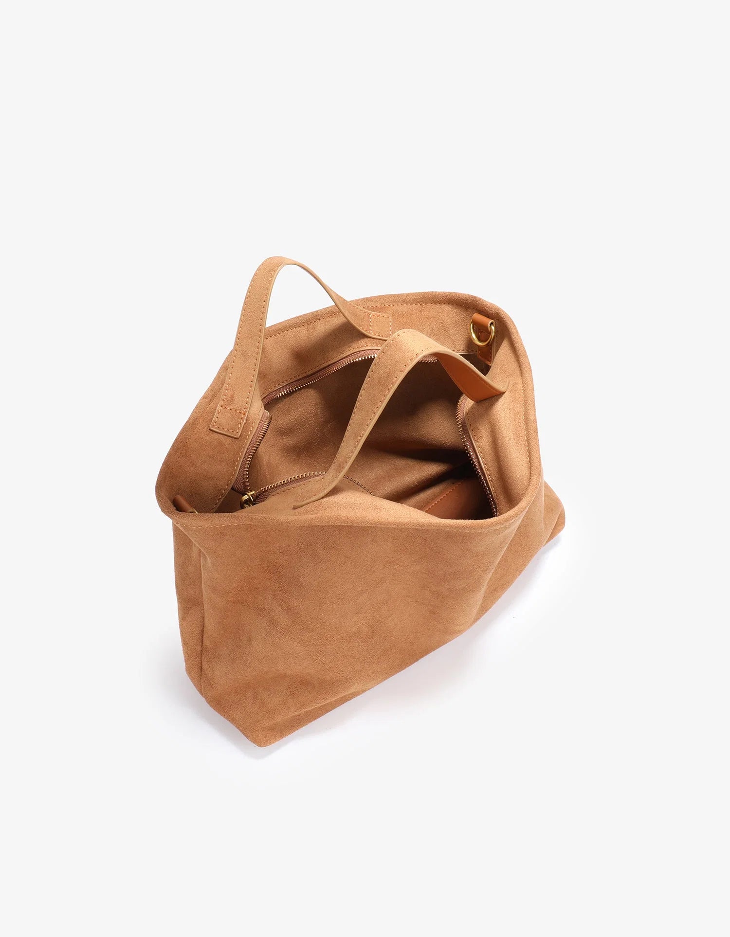 Witt Satchel in Camel Suede