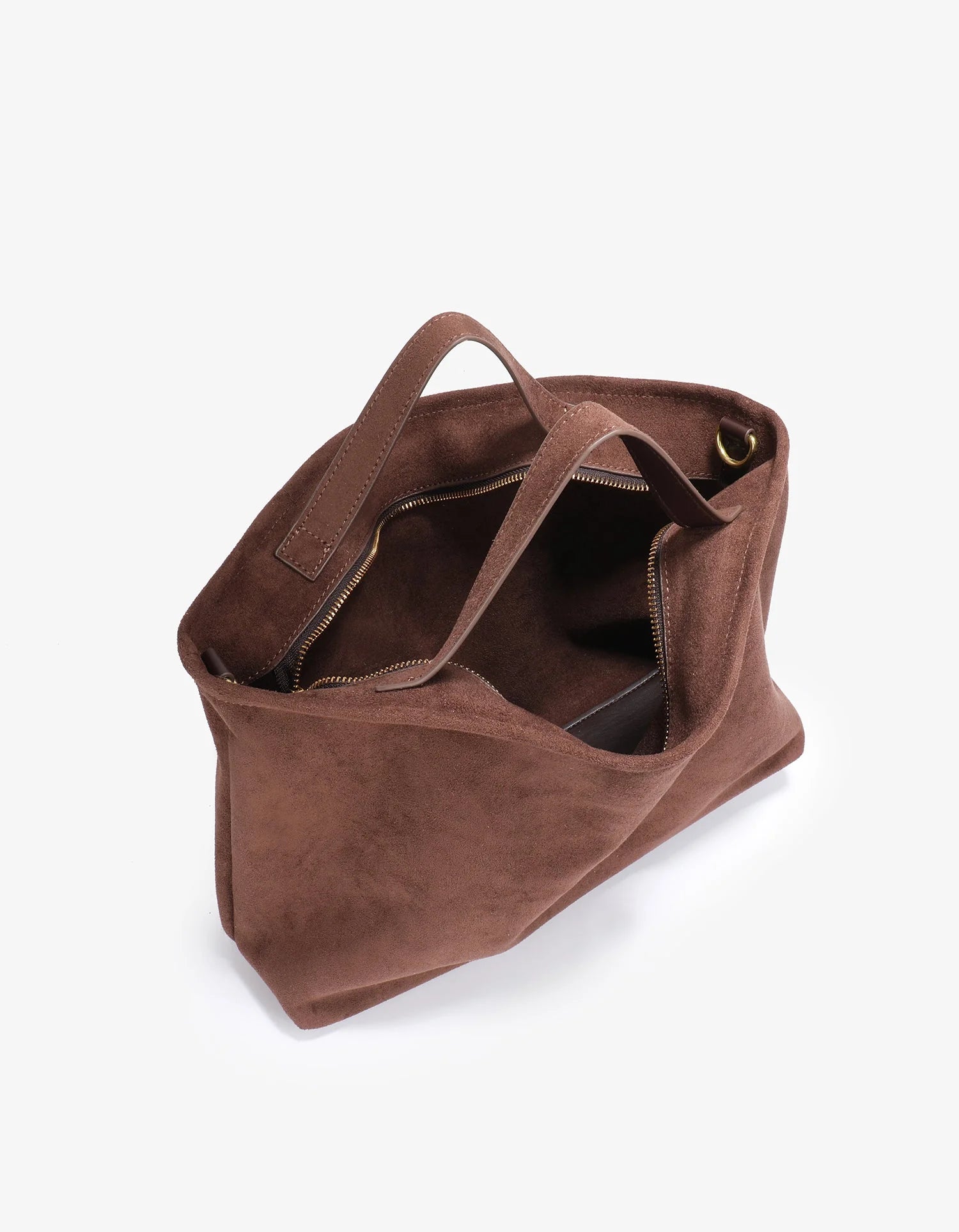 Witt Satchel in Chocolate Suede