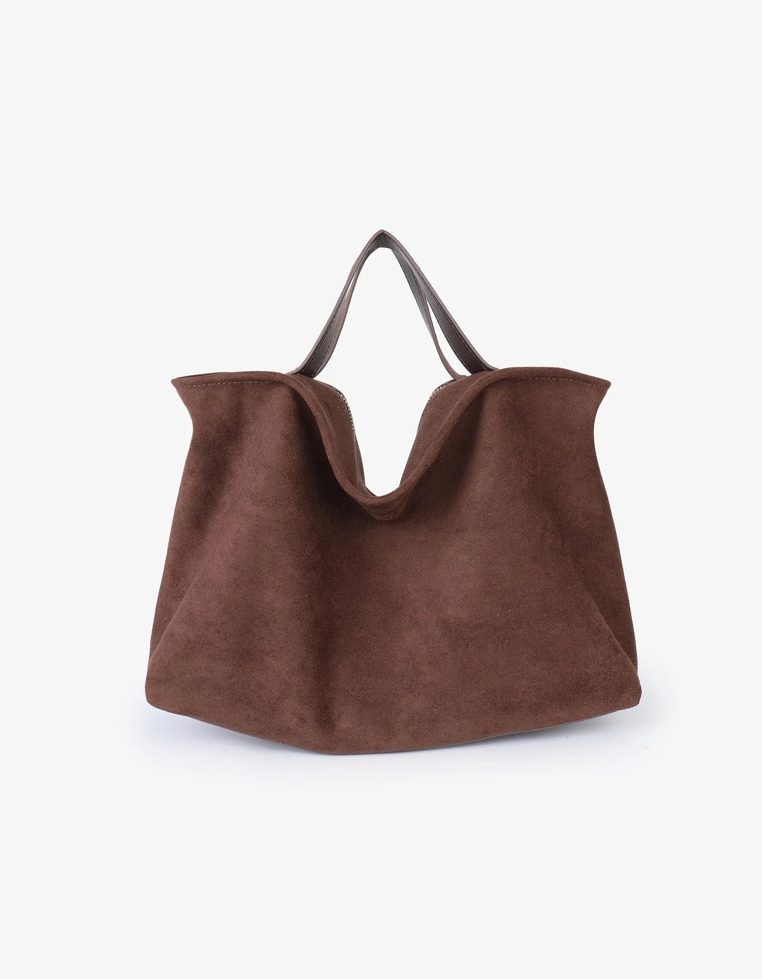Witt Satchel in Chocolate Suede