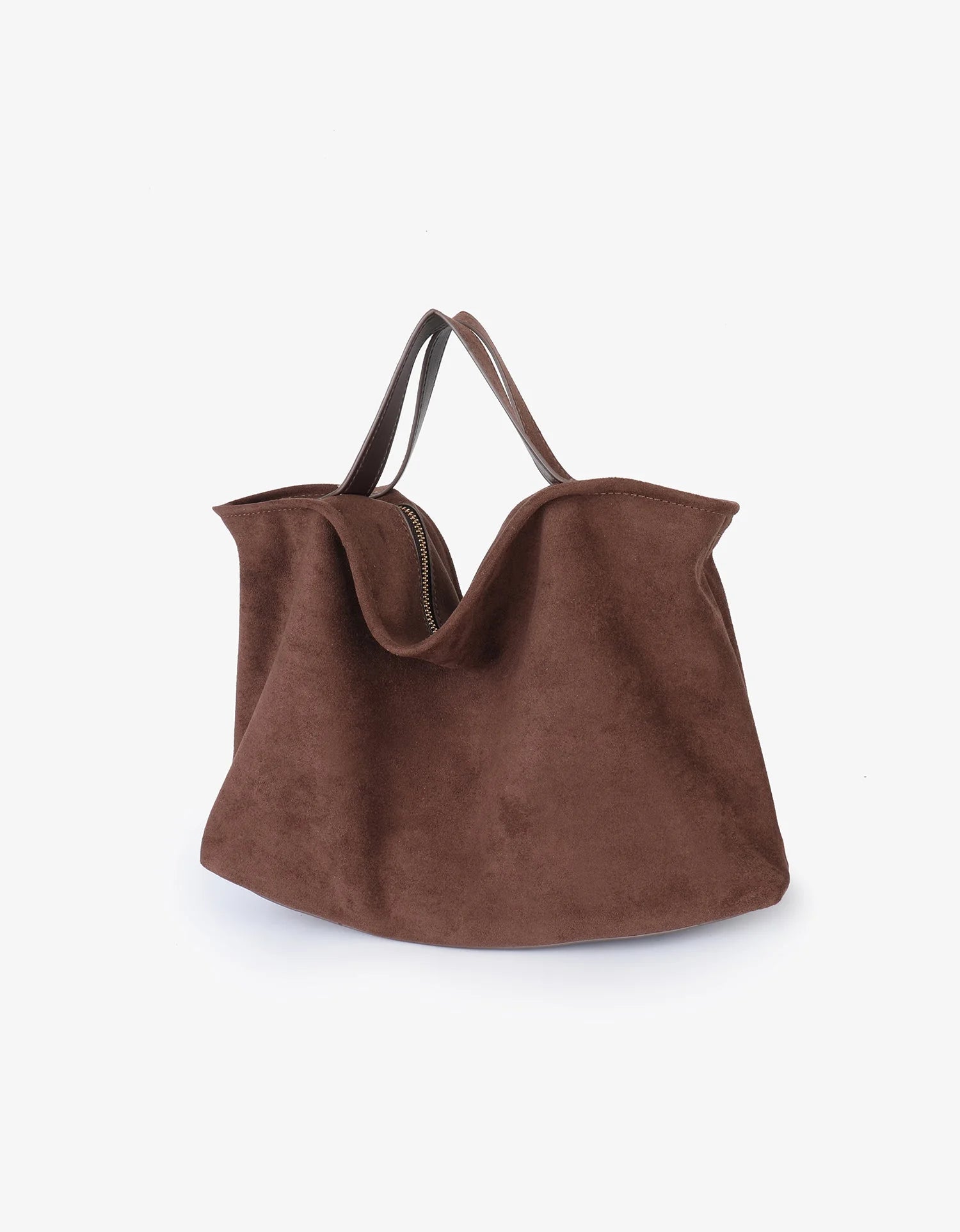 Witt Satchel in Chocolate Suede