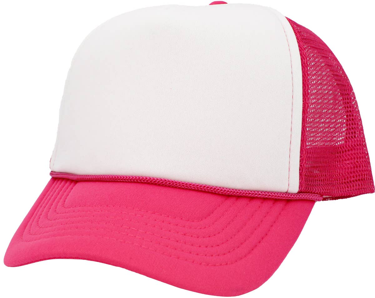 Classic Foam Front Trucker Hat - Hot Pink