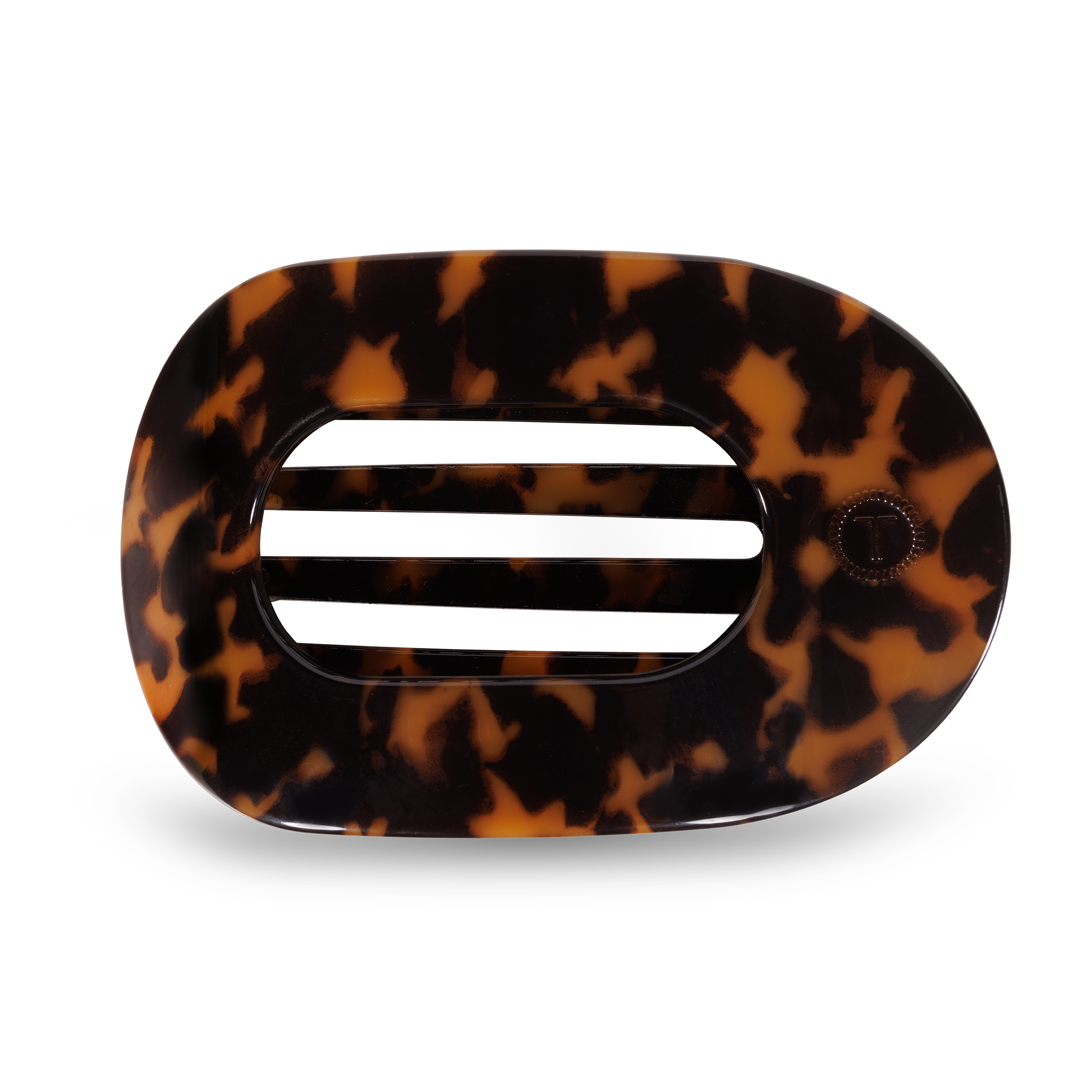 Tortoise Large Flat Round Clip