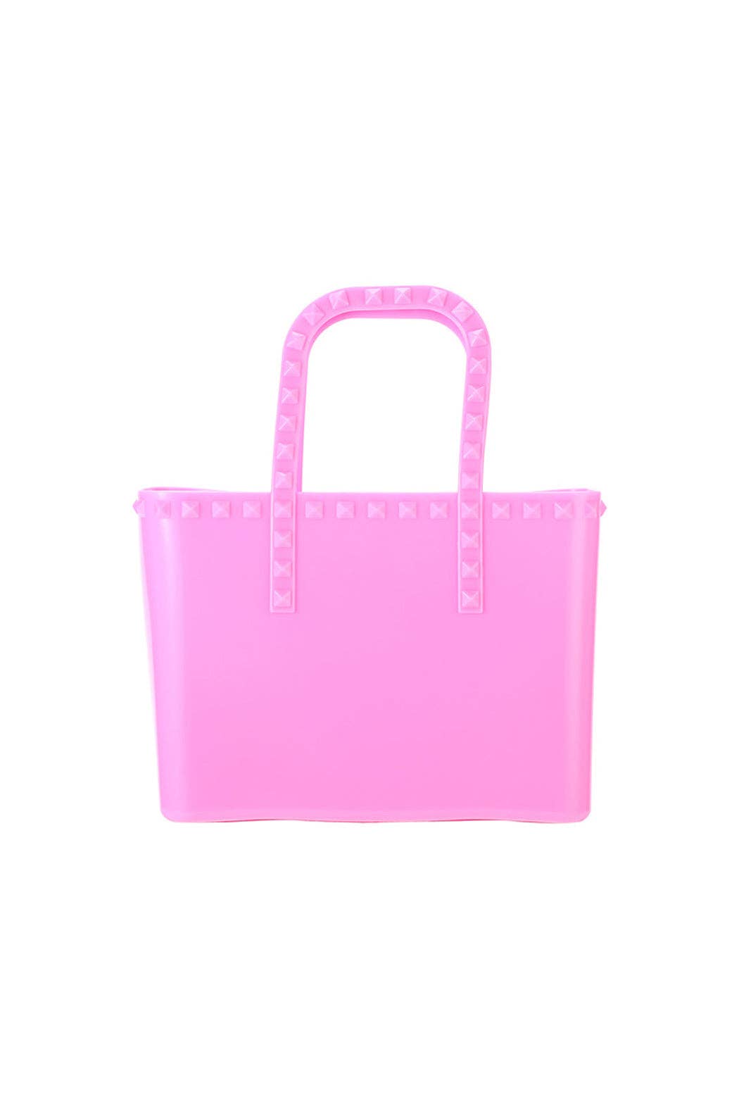 Mini Pink Studded Jelly Tote