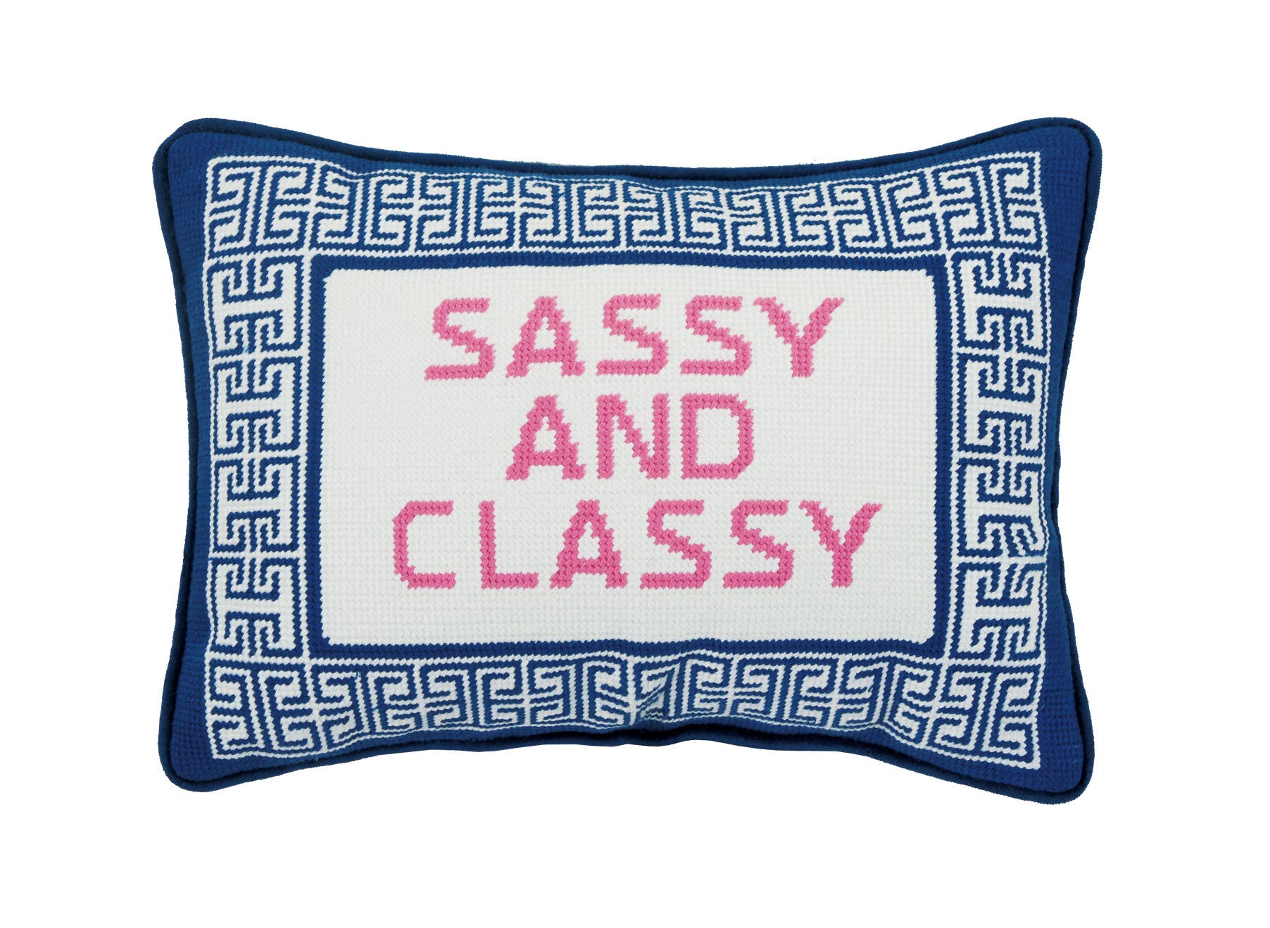 Sassy And Classy Needlepoint Pillow
