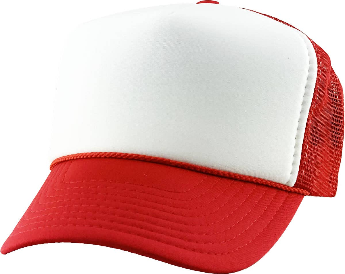 Classic Foam Front Trucker Hat - Red/White
