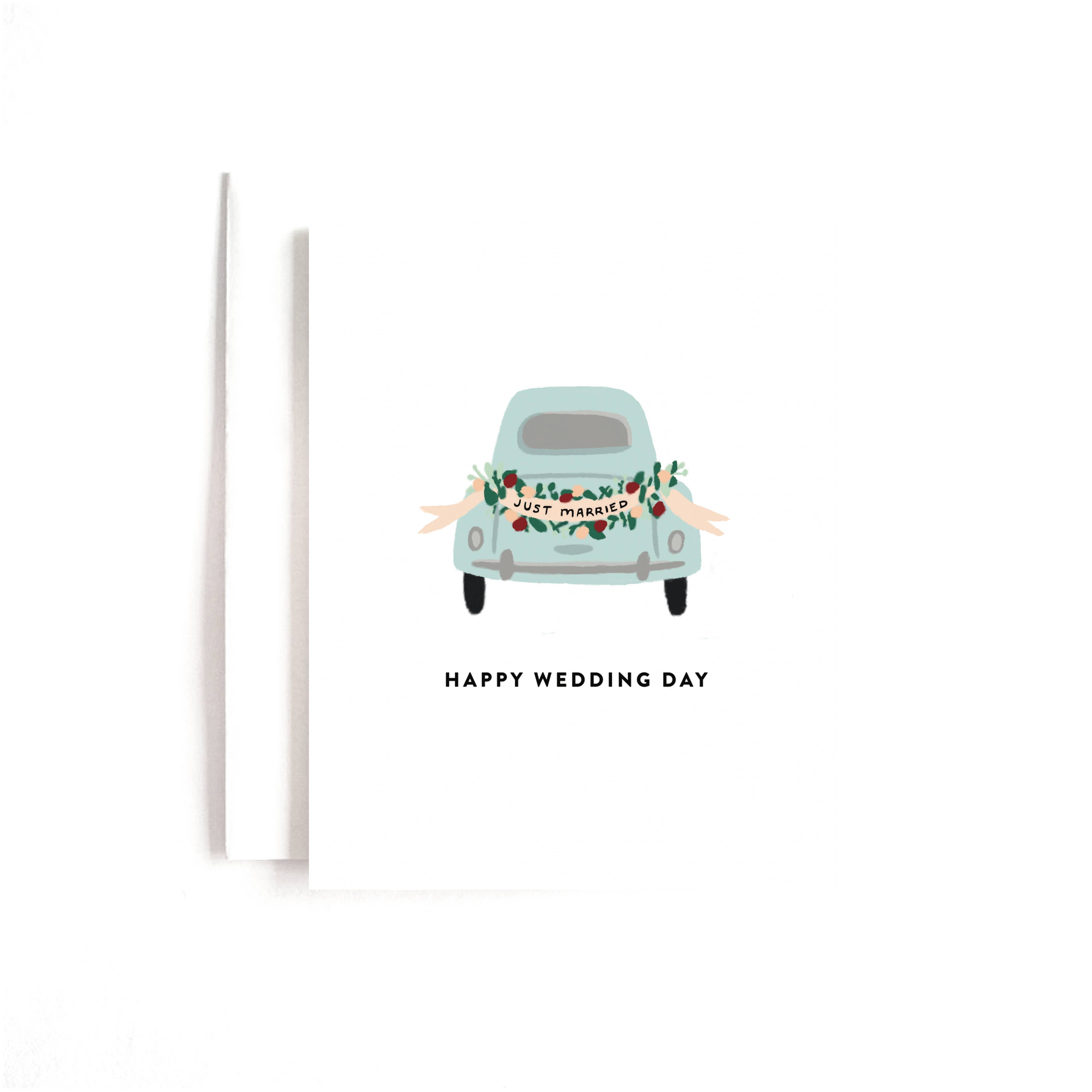 Happy Wedding Day, Wedding Car Card