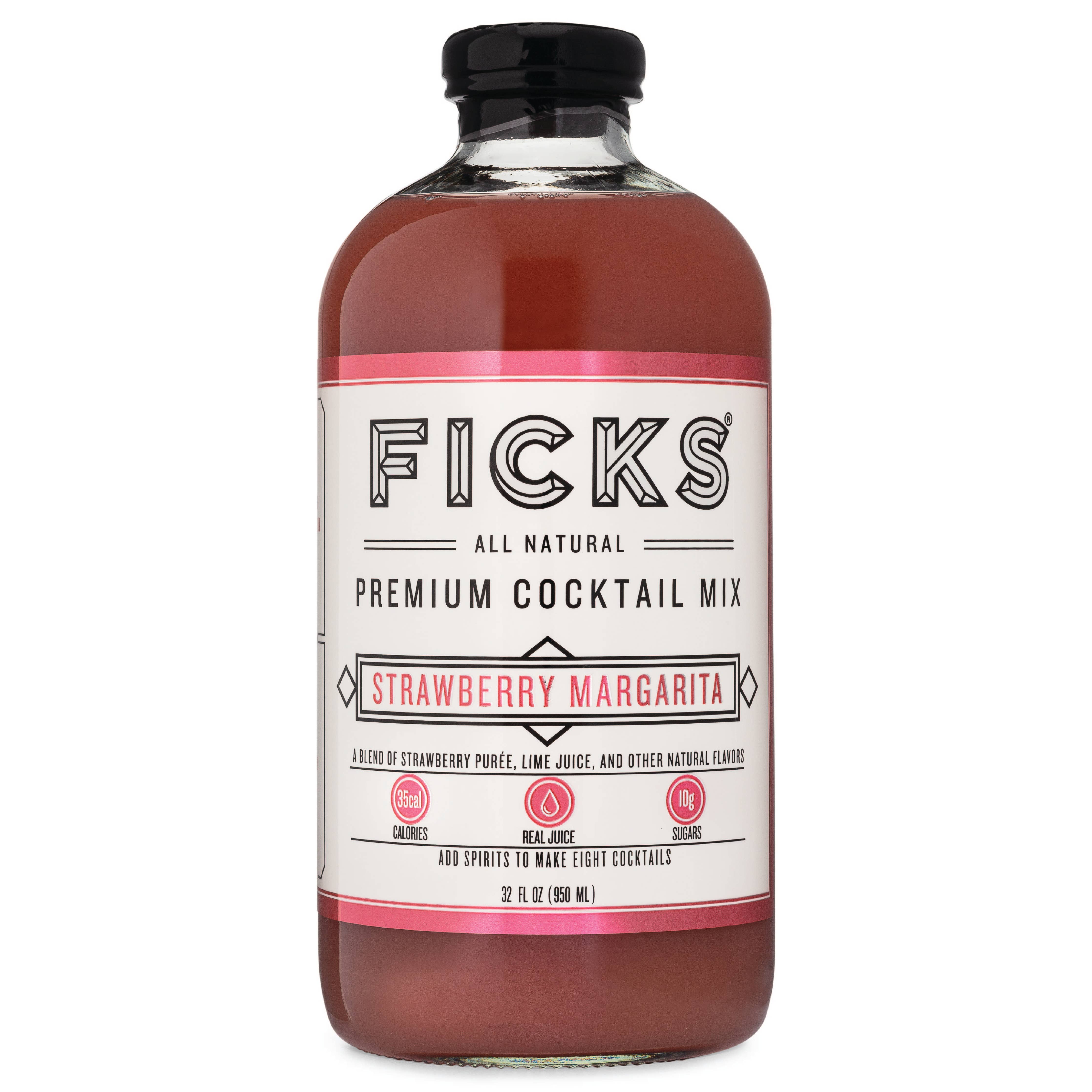 FICKS Premium Strawberry Margarita Cocktail Mix