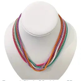 Enamel Chain White Necklace