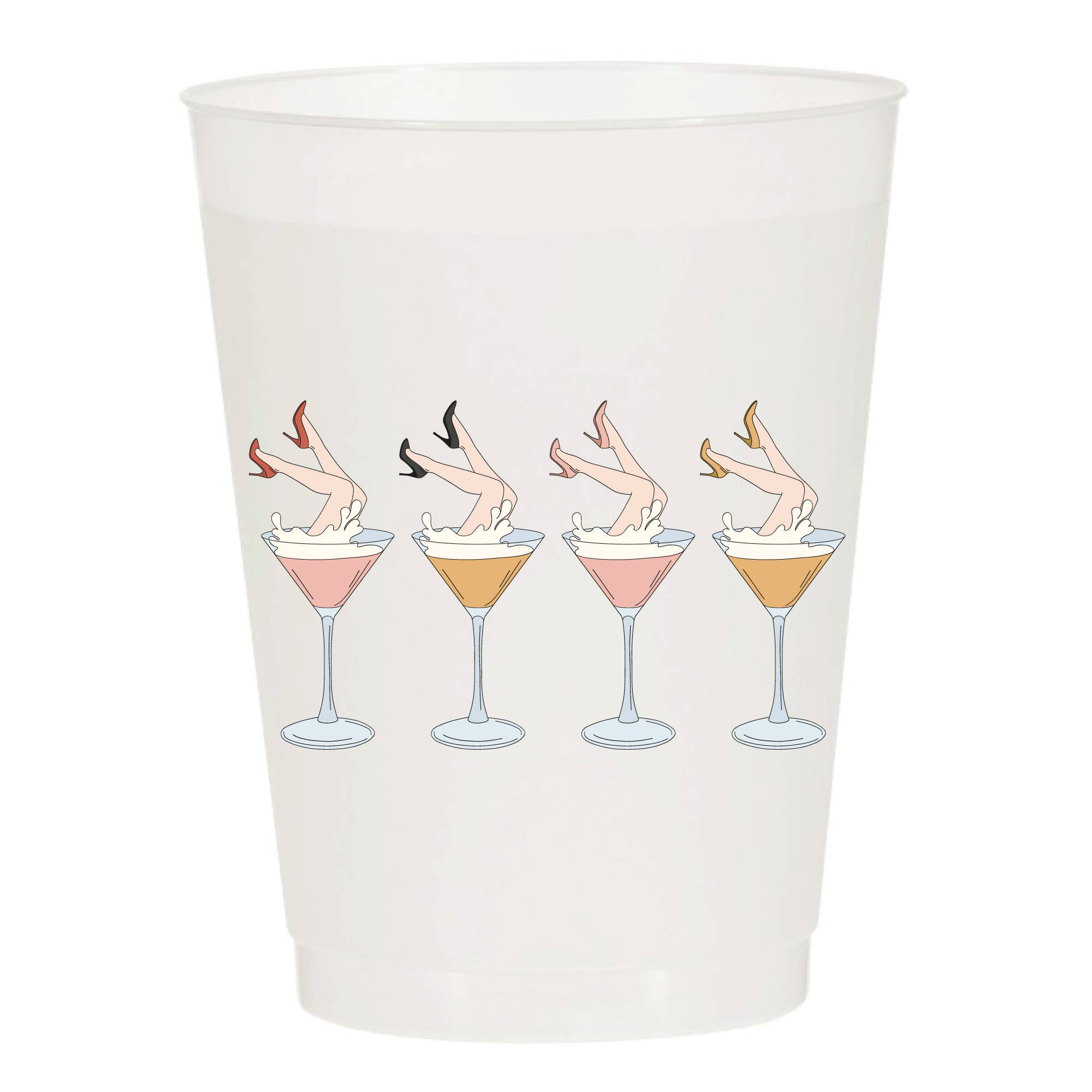 Champagne Dance Party - Frosted Cups S/6
