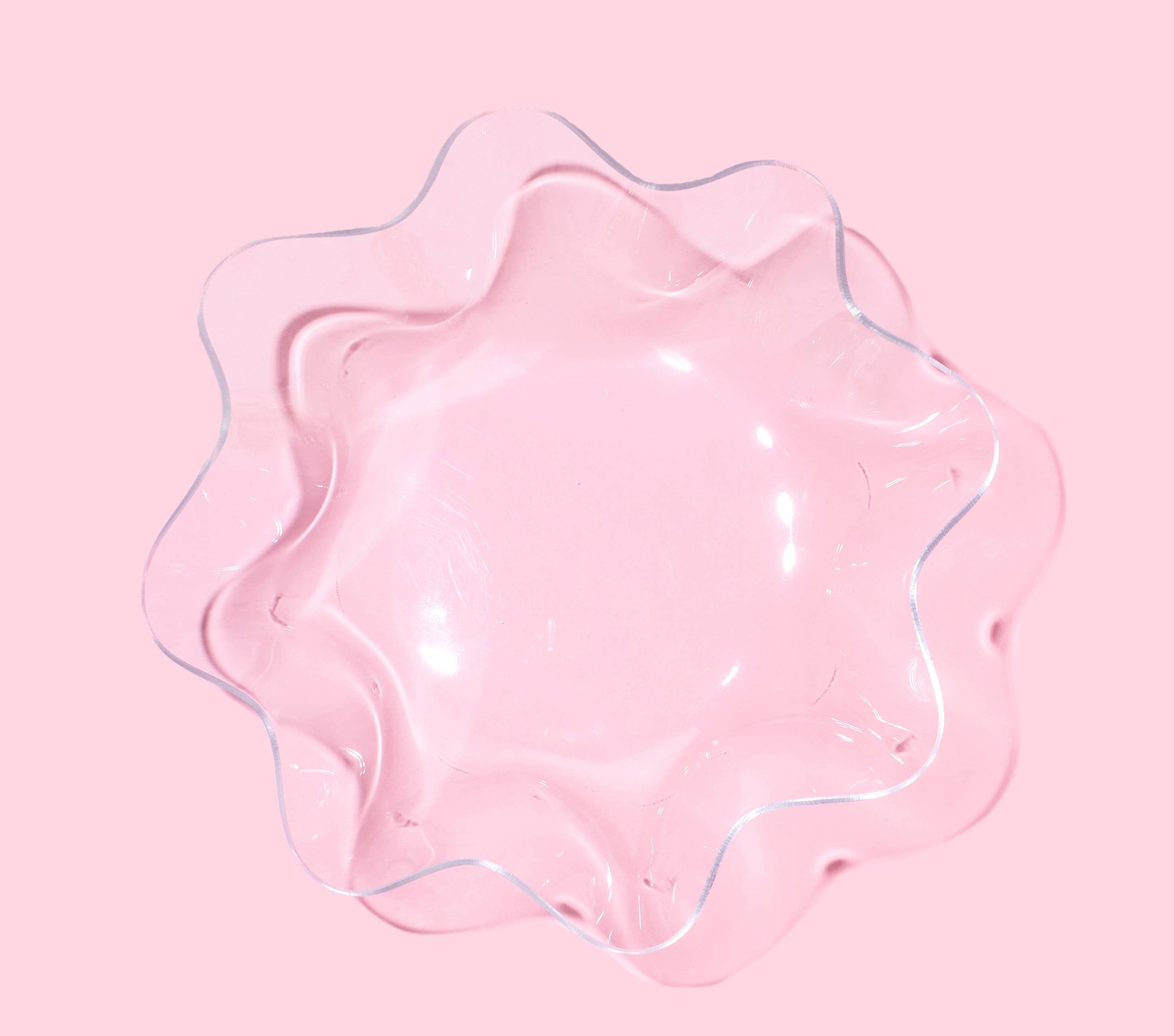 Medium Wavy Clear Nesting Bowl
