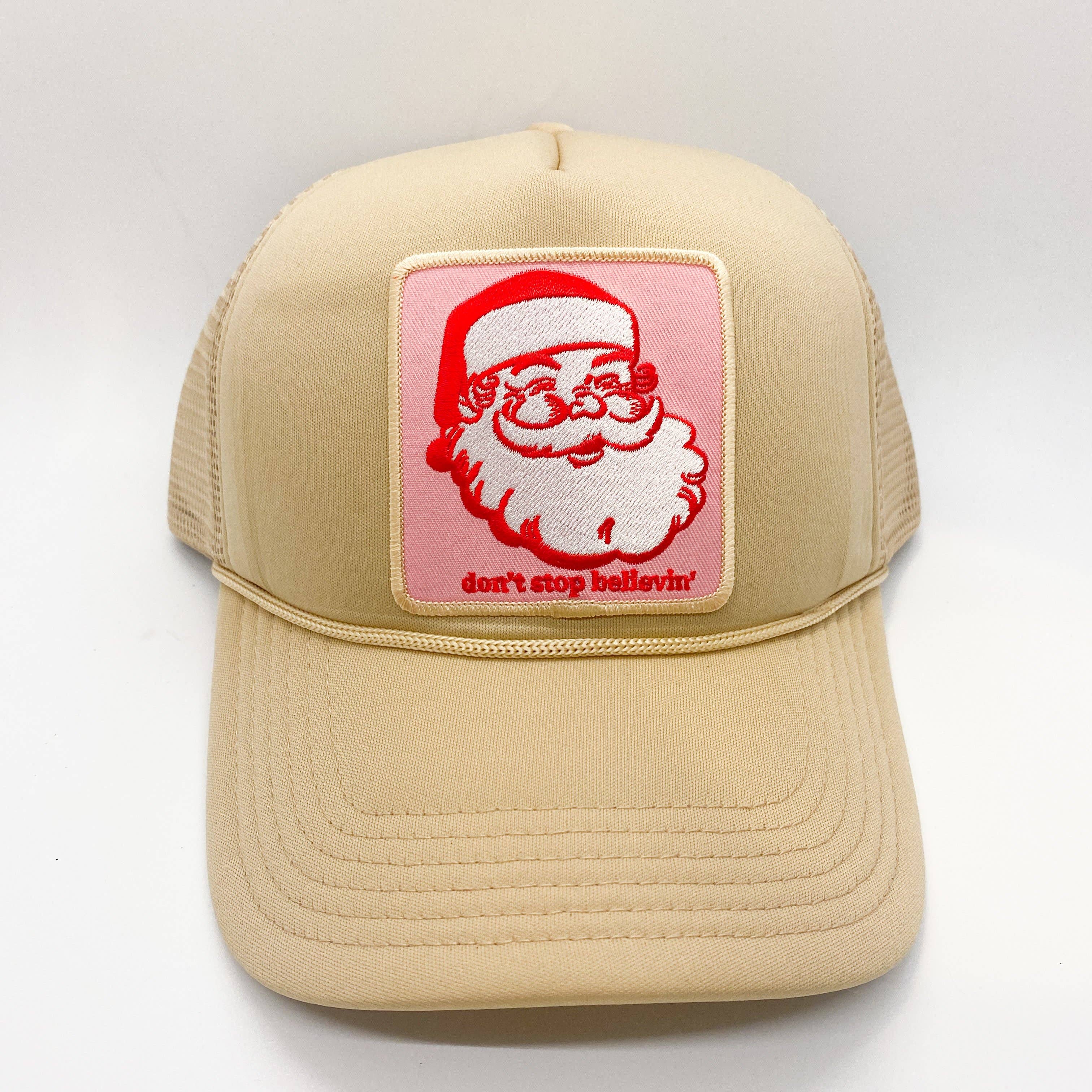 Don't Stop Believin' Trucker Hat Khaki