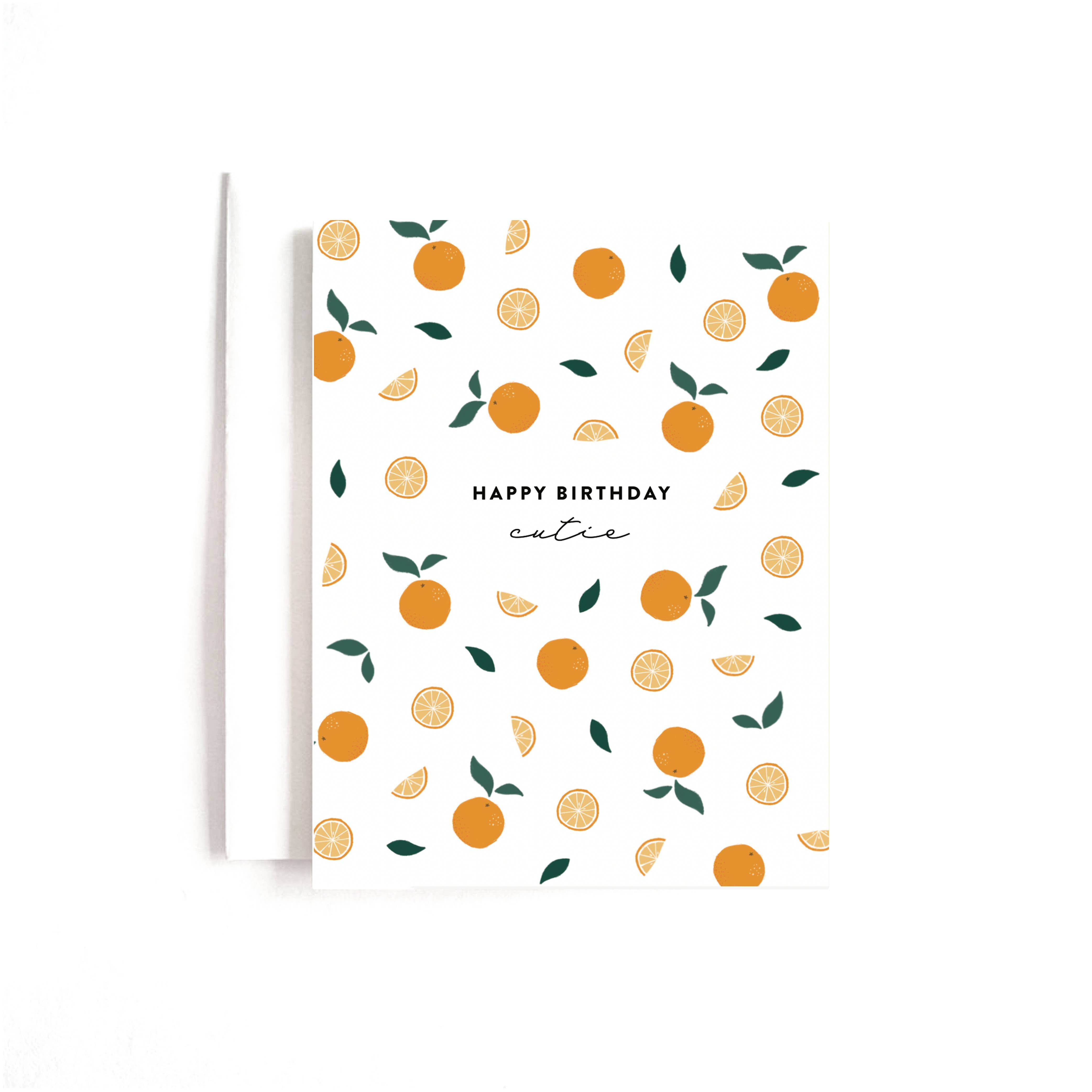 Happy Birthday Cutie (Orange pattern) Card
