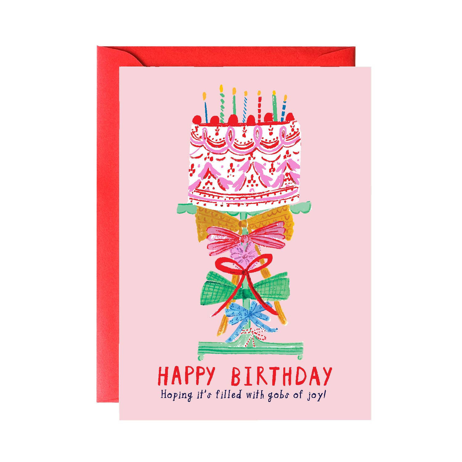 Ribbons on the Cake Greeting Card