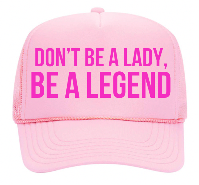Be A Legend - Light Pink Trucker