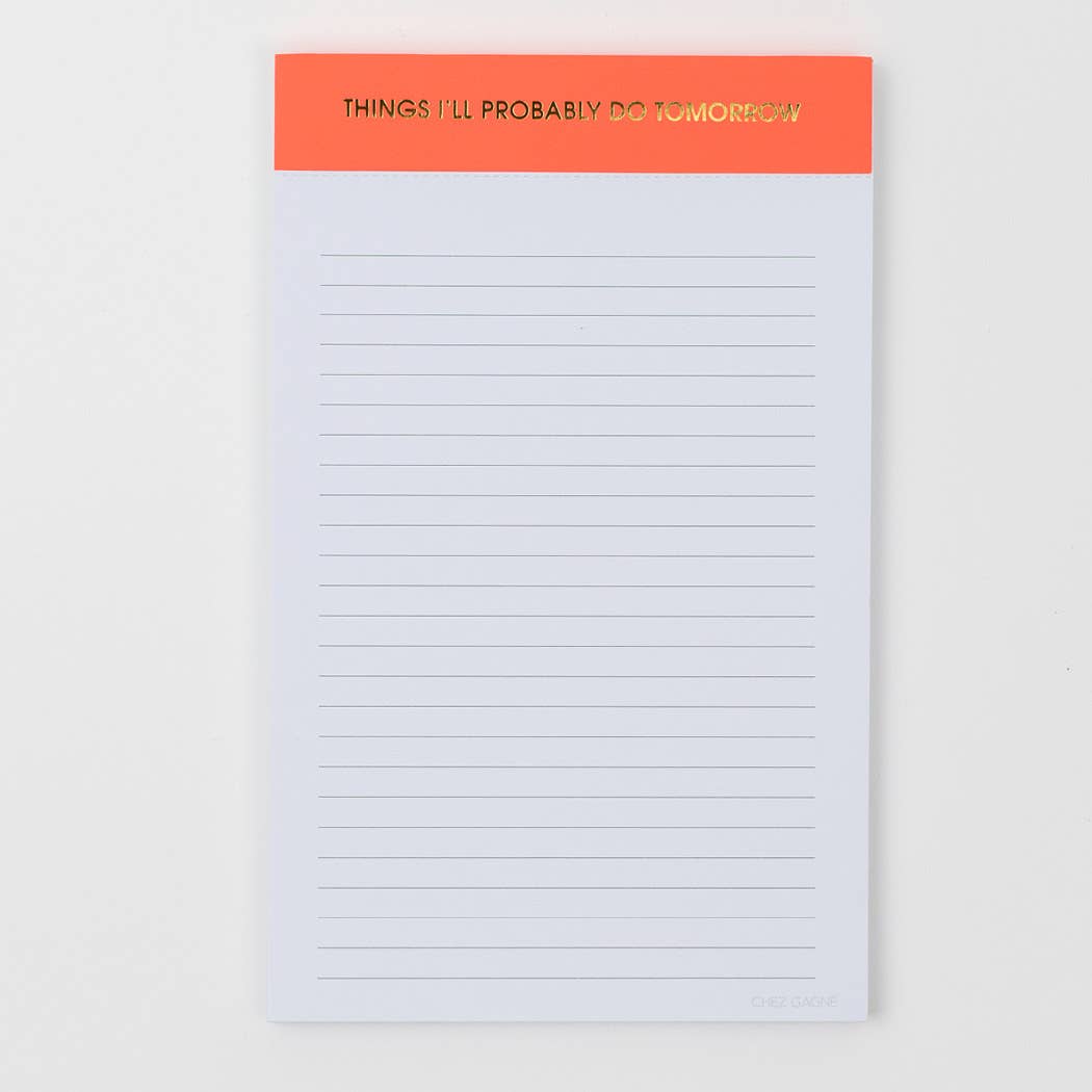'Things I'll Probably Do Tomorrow' Notepad