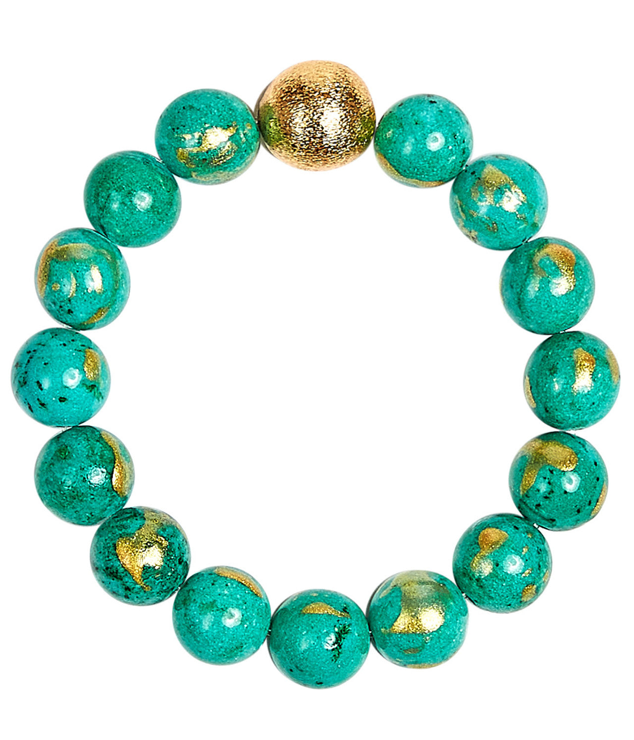Georgia Gilded Turquoise Bracelet 14mm