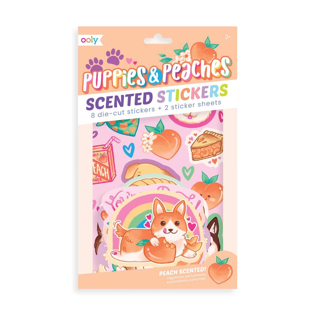 Puppies And Peaches Scented Scratch Stickers