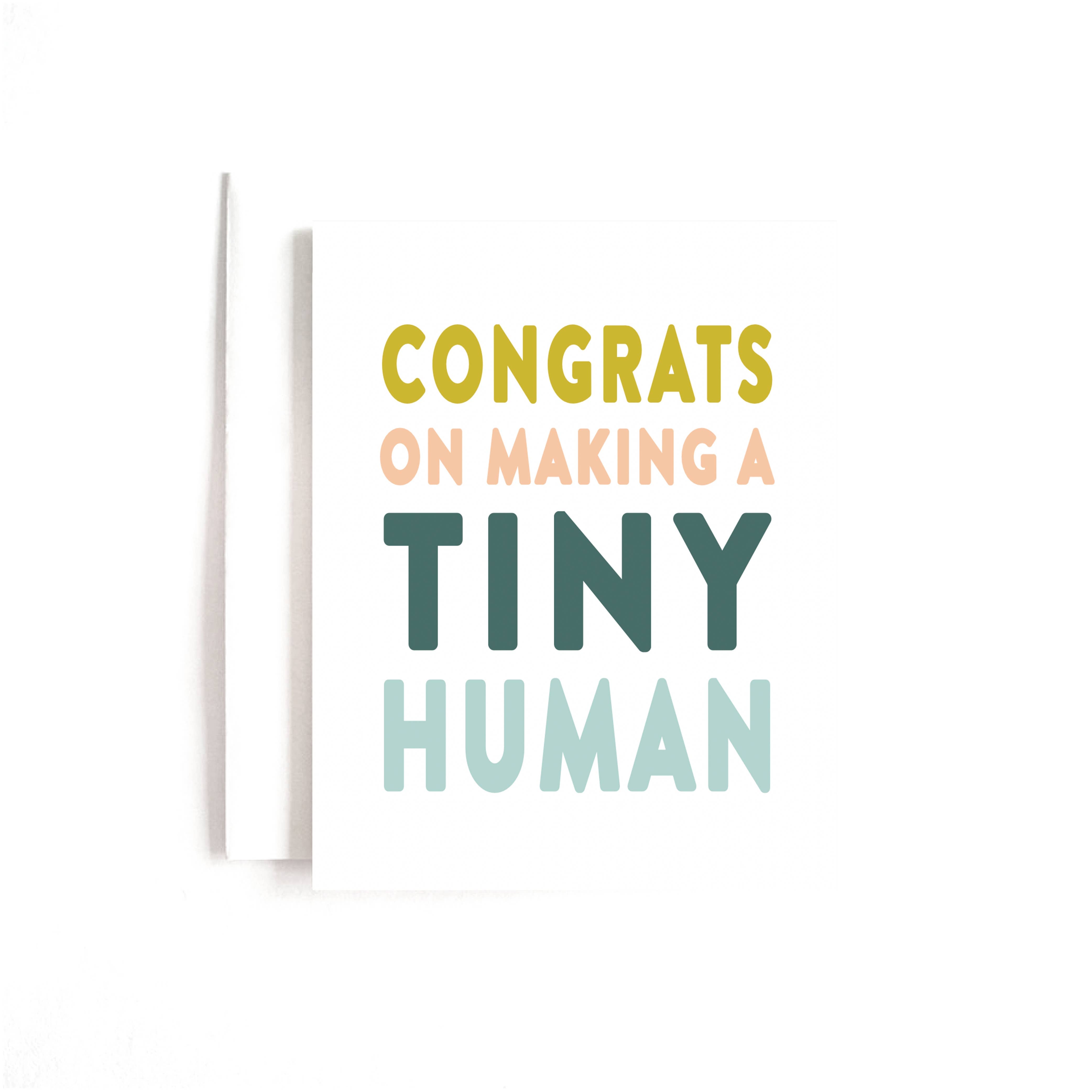 Congrats on Making a Tiny Human, Baby Card