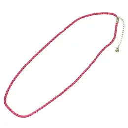 Enamel Chain Hot Pink Necklace