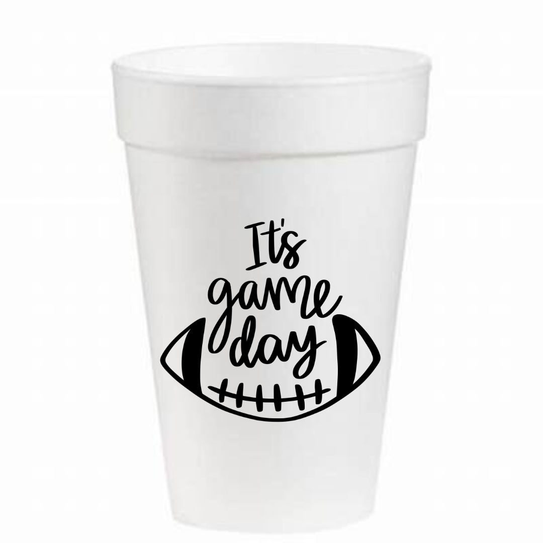 It's Game Day 16oz Foam Cups S/12
