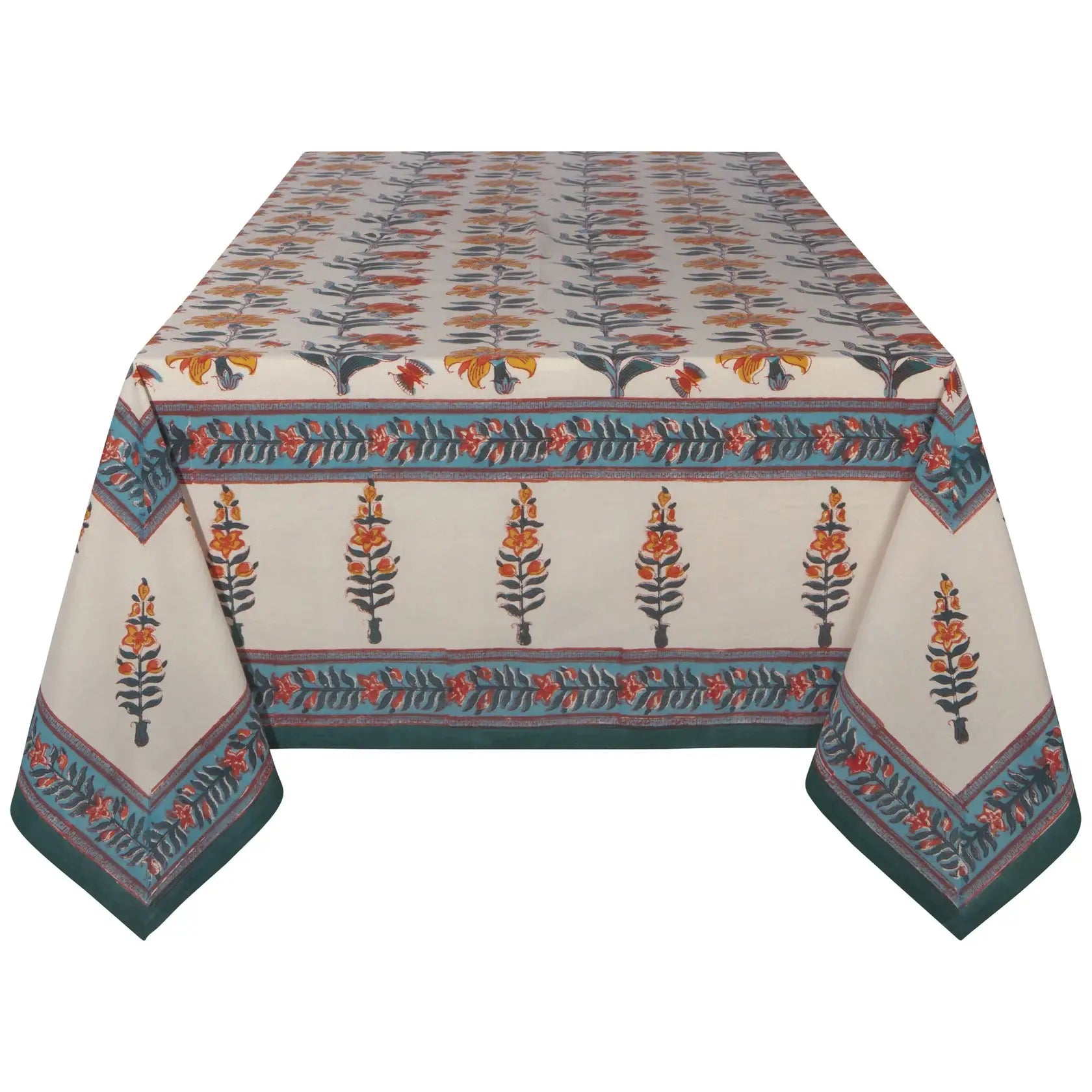 Marigold Block Print Tablecloth 90x60