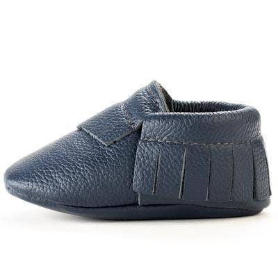 Navy Blue Baby Moccasins