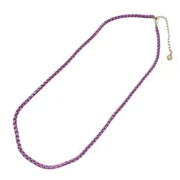 Enamel Chain Lavender Necklace