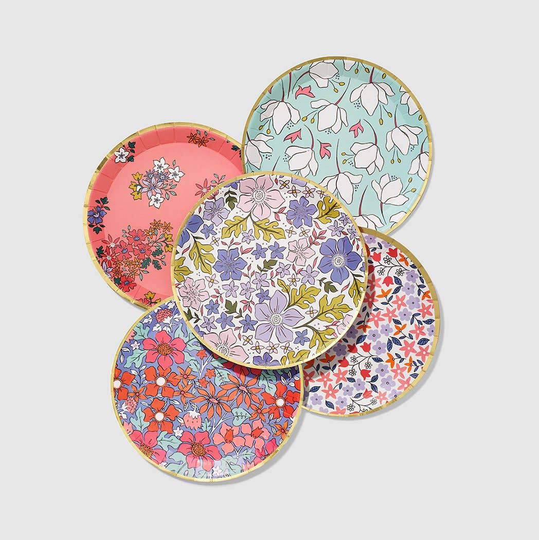 Spring Flowers - Small Paper Plates